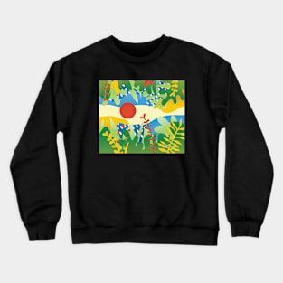 Abstract Jungle Landscape Crewneck Sweatshirt